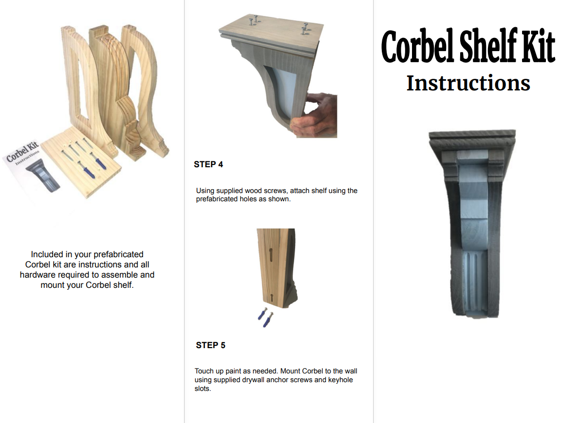 Large Corbel Shelf Kit